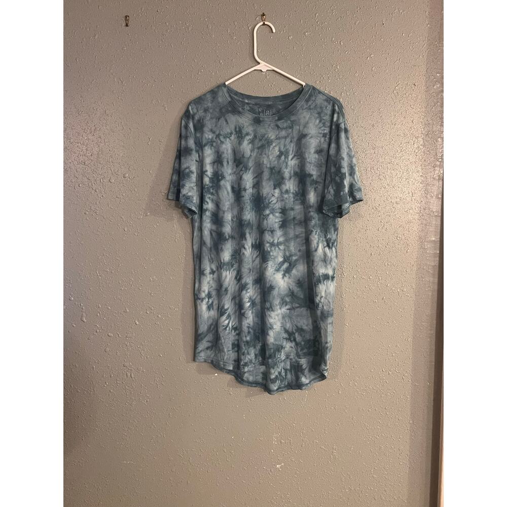 George Womens M Tie Dye Blue T Shirt Short Sleeve Casual Retro Comfy Streetwear